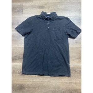GoodMan Short Sleeve Polo Men's M Black Collared Casual‎ Pocket Tee Preppy